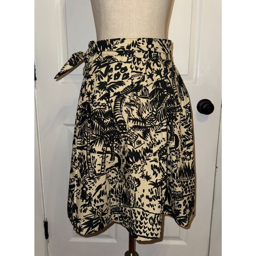 Anthropologie Corey Lynn Calter‎ Skirt Womens Palm Garden Village Tie Waist 8